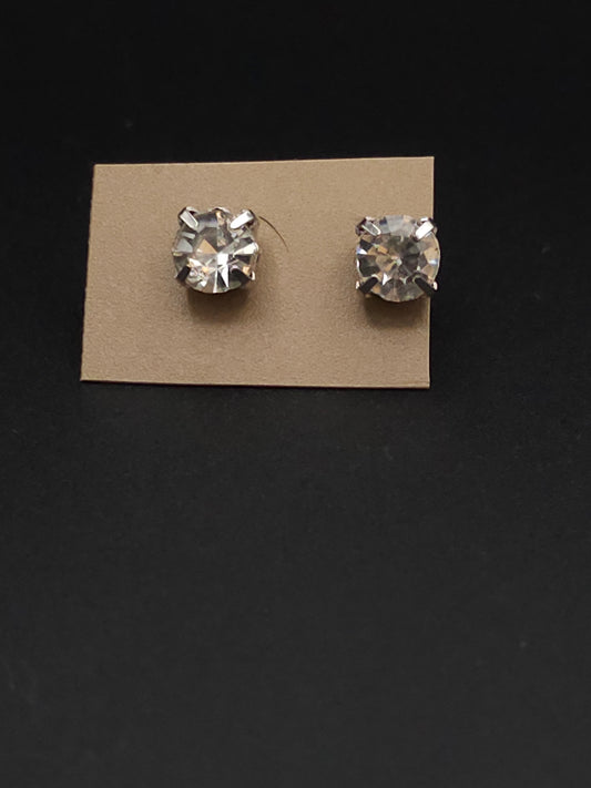 Sparkly Faux Diamond Stud Earrings