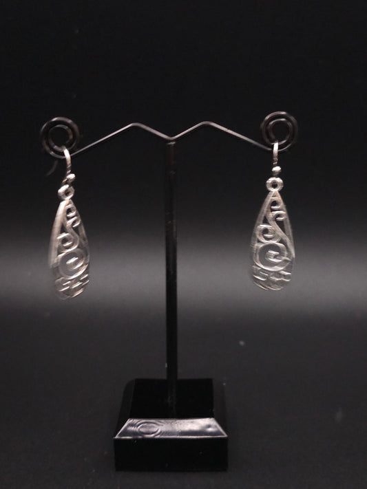 Silver Scrollwork Elegant Earrings