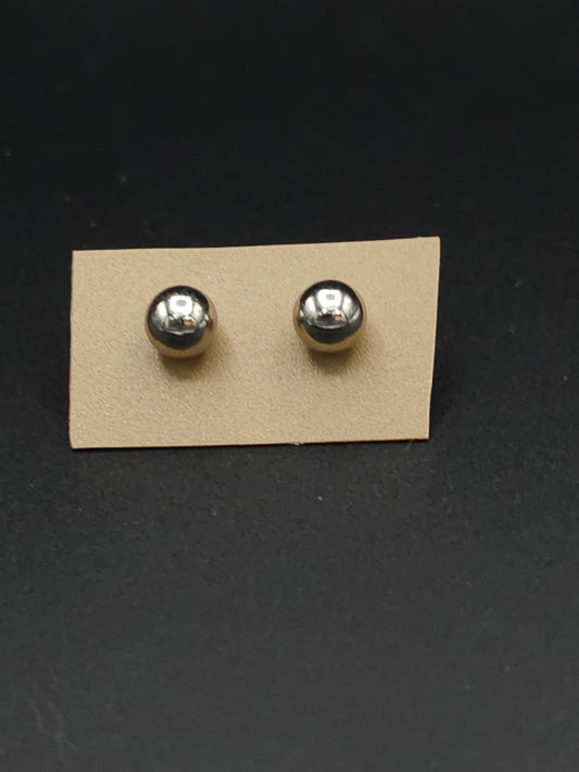 Simple Silver Ball Studs