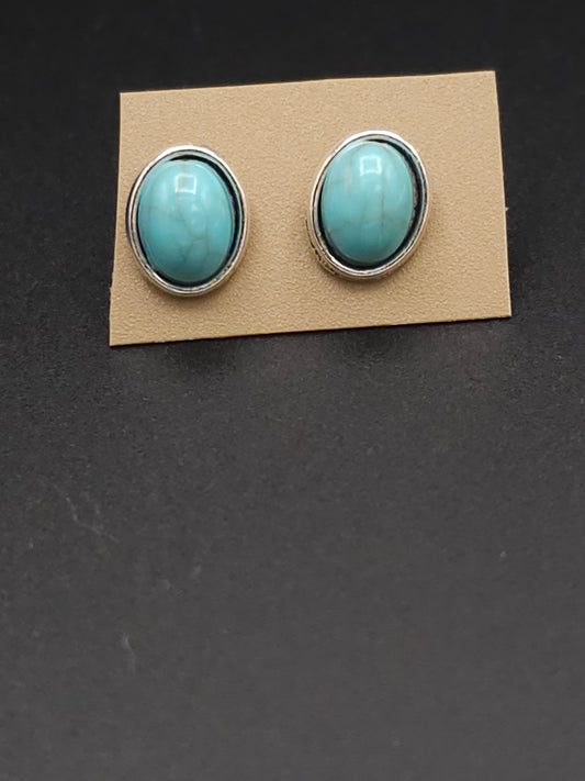 Simple Little Turquoise Studs