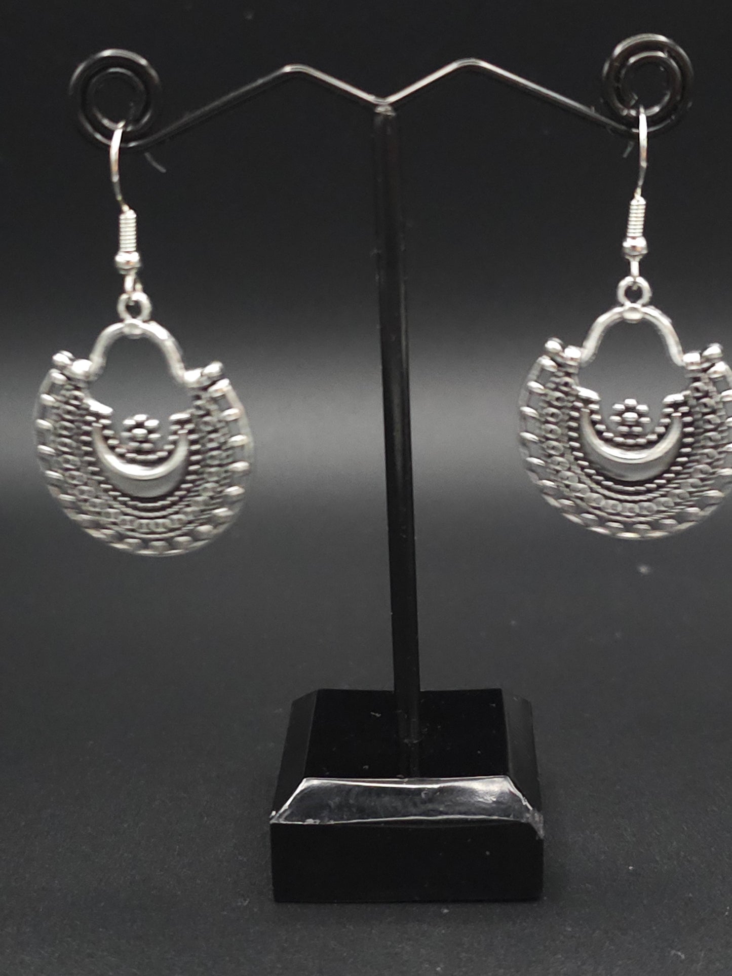 Beautiful Silver Boho Drop Earrings