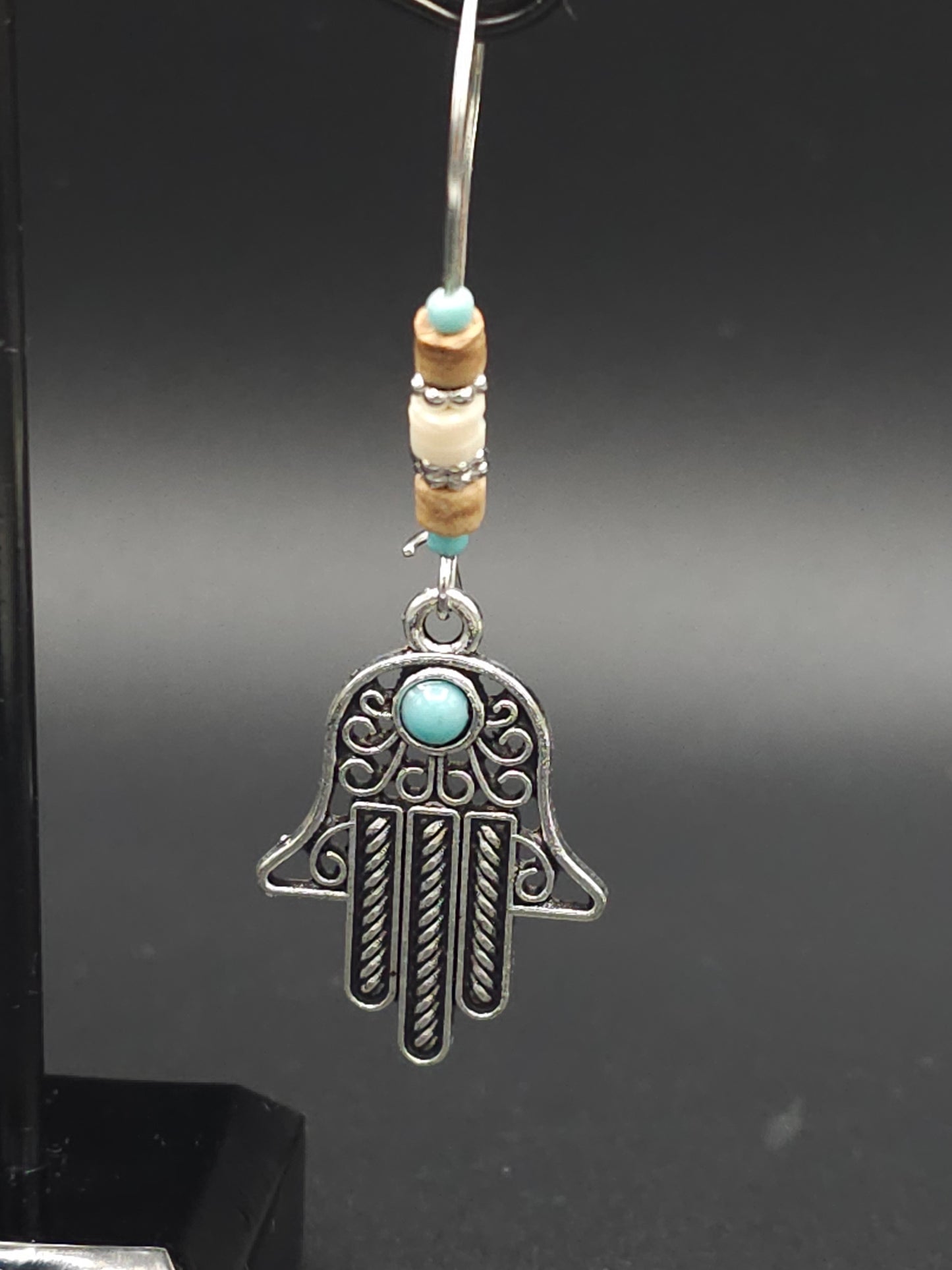 Beaded Hamsa Hand Drop Earrings