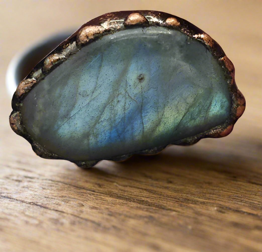 Adjustable Labradorite Ring