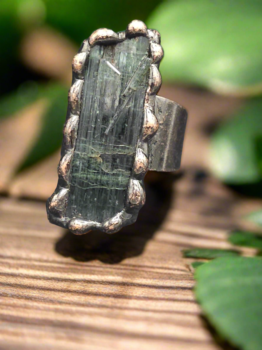 Adjustable Green Aventurine Ring