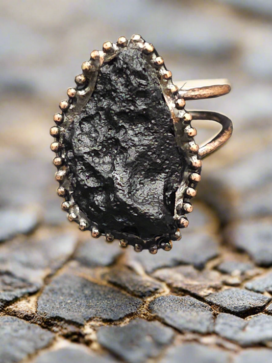 Adjustable Meteorite Ring