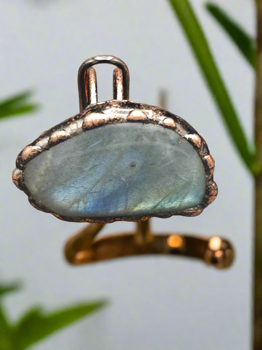 Adjustable Labradorite Ring